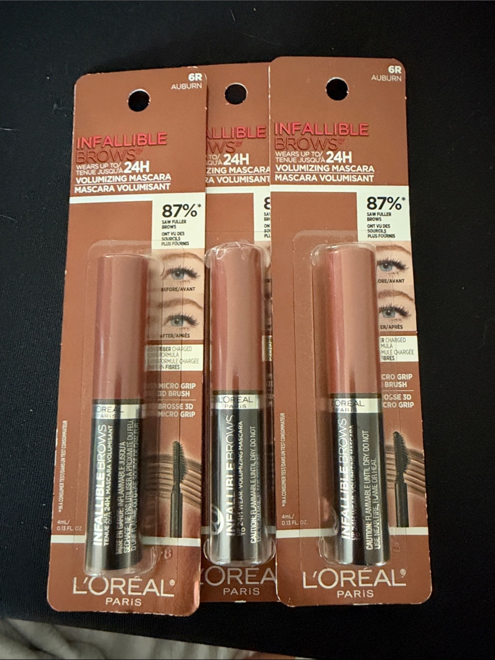 Three Infallible Brow Volumizing Mascara - Auburn (6R)